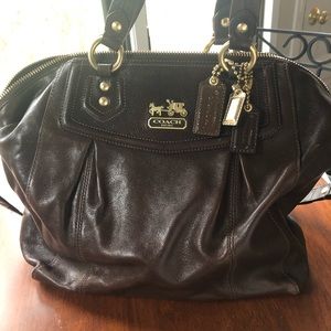 Coach brown leather bag
